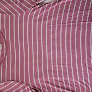 Pink and White Striped Shirt